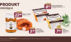 Bacówka oferuje tradycyjne towary w Krakowie: bigos, zupę pomidorową, ogórkową i kiełbasę.