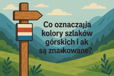 Znak drogowy z kolorami szlaków górskich. Czy kolory szlaków oznaczają trudność? Dowiedz się, jak są znakowane trasy.