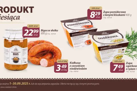 Bacówka oferuje tradycyjne towary w Krakowie: bigos, zupę pomidorową, ogórkową i kiełbasę.