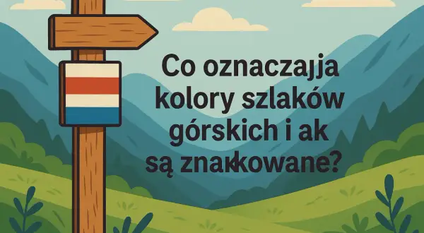 Znak drogowy z kolorami szlaków górskich. Czy kolory szlaków oznaczają trudność? Dowiedz się, jak są znakowane trasy.