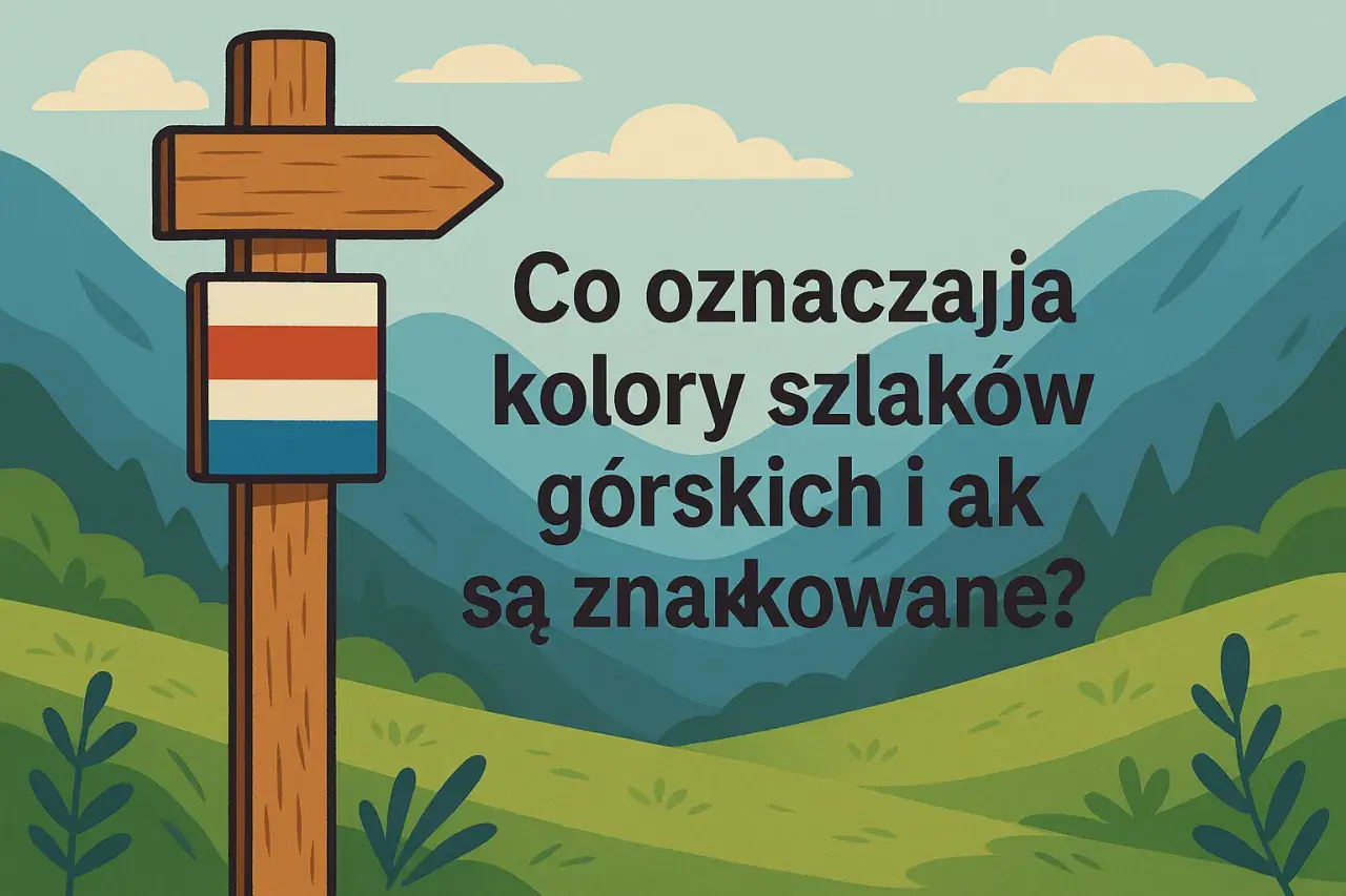 Znak drogowy z kolorami szlaków górskich. Czy kolory szlaków oznaczają trudność? Dowiedz się, jak są znakowane trasy.